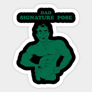 Dad Signature Pose Sticker